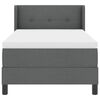 vidaXL Cama tipo Box Spring Gris oscuro 190 x 90 cm Poli&eacute;ster