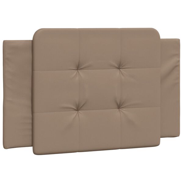 vidaXL Cabecero de cama acolchado Zadar cuero sint&eacute;tico capuchino 80 cm