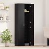 vidaXL Highboard Roble negro 60 x 35 x 180 cm Madera contrachapada