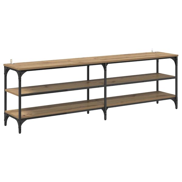 vidaXL Gabinete de TV Roble artesanal 160 x 30 x 50 cm