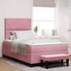 vidaXL Cama tipo Box Spring con colch&oacute;n Rosa 120 x 190 cm Terciopelo
