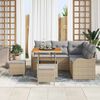 vidaXL Conjunto de sof&aacute; de jard&iacute;n con coj&iacute;n 8 pcs Beige y Gris Claro