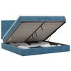 vidaXL Cama otomana con colch&oacute;n Azul Oscuro 200 x 200 cm Terciopelo