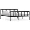 vidaXL Estructura de cama sin colch&oacute;n metal negro 160x200 cm
