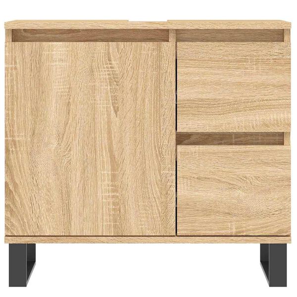 vidaXL Armario de ba&ntilde;o madera contrachapada roble Sonoma 65x33x60 cm