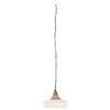vidaXL L&aacute;mpara colgante industrial hierro blanco y madera 26 cm E27