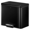 EKO Cubo de basura de pedal Essential 2x15 L negro