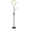 vidaXL L&aacute;mpara de pie regulable plateado 18 W 180 cm