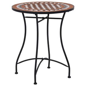 vidaXL Mesa bistr&oacute; de mosaico cer&aacute;mica marr&oacute;n 60 cm