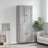 vidaXL Aparador alto madera contrachapada gris sonoma 69,5x34x180 cm