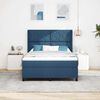 vidaXL Cama tipo Box Spring con colch&oacute;n Azul 140 x 200 cm tela