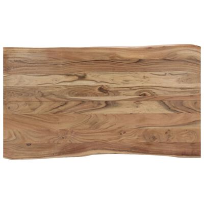 vidaXL Mesa de comedor de madera maciza de acacia 140x80x76 cm