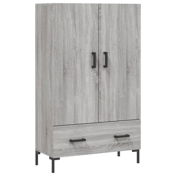 vidaXL Aparador alto madera de ingenier&iacute;a gris Sonoma 69,5x31x115 cm
