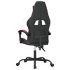 vidaXL Silla gaming giratoria cuero sint&eacute;tico negro y rojo vino tinto