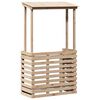 vidaXL Mesa de bar de jard&iacute;n con techo madera maciza 112,5x57x195,5 cm