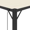 vidaXL Cenador con techo de lamas tela crema y aluminio 3x3 m