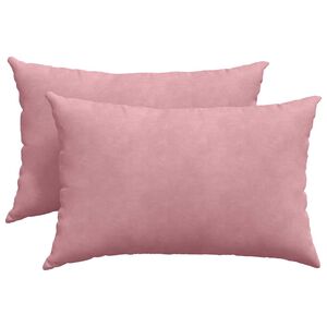 vidaXL Cojines de sof&aacute; 2 pcs Rosa 60 x 40 cm Tela de pana
