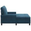 vidaXL Sill&oacute;n reclinable con coj&iacute;n Azul 91 x 157 x 91 cm Terciopelo
