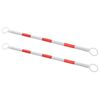 vidaXL Barras retr&aacute;ctiles de cono de tr&aacute;fico 2 uds pl&aacute;stico 116-197 cm