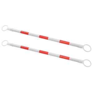 vidaXL Barras retr&aacute;ctiles de cono de tr&aacute;fico 2 uds pl&aacute;stico 116-197 cm