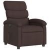 vidaXL Sill&oacute;n reclinable el&eacute;ctrico tela marr&oacute;n oscuro