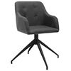 vidaXL Sillas de comedor giratorias 6 unidades tela gris oscuro