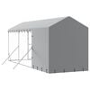 vidaXL Perrera de exterior con toldo acero galvanizado plata 2x6x2,5 m