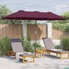 vidaXL Parasol de jardín Rojo burdeos 370 x 197 x 239 cm