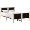 vidaXL Estructura de cama Negro 120 x 190 cm Madera de pino macizo