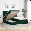 vidaXL Estructura de cama otomana colchones terciopelo verde oscuro