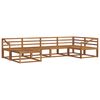 vidaXL Conjunto de sof&aacute;s de exterior 6 pcs Natural