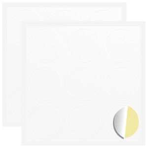 vidaXL Sticker 2 uds. Blanco &Oslash; 20 x 0,5 mm Papel