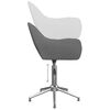 vidaXL Sillas de comedor giratorias 6 unidades tela gris claro
