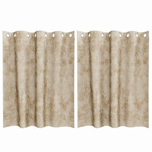 vidaXL Cortinas de Terciopelo 2 uds. Crema 140 x 140 cm Terciopelo