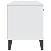 vidaXL Banco zapatero VIKEN madera de ingeniería blanco 106x35x45 cm