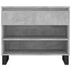 vidaXL Mueble zapatero madera contrachapada gris hormigón 70x36x60 cm