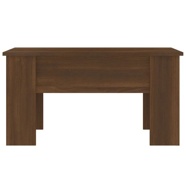 vidaXL Mesa de centro madera de ingeniería roble marrón 79x49x41 cm