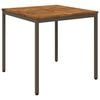 vidaXL Mesa de cena de jard&iacute;n Natural y Caf&eacute; 80 x 80,5 x 75 cm