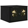 vidaXL Mesita de noche de pared BREMEN Roble Negro 36 x 33 x 25 cm