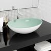 vidaXL Lavabo de vidrio blanco 50x37x14 cm