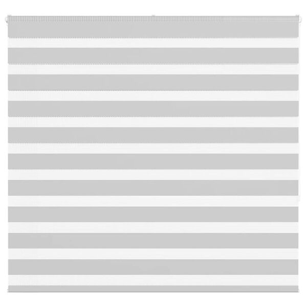 vidaXL Estor cebra gris claro 155x150cm tejido ancho 150,9cm poli&eacute;ster
