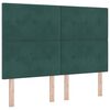 vidaXL Cama tipo Box Spring Verde oscuro 140 x 200 cm Terciopelo