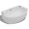 vidaXL Lavabo con hueco de grifo y rebosadero cer&aacute;mica blanco