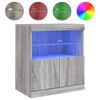 vidaXL Aparador con luces LED gris Sonoma 60x37x67 cm