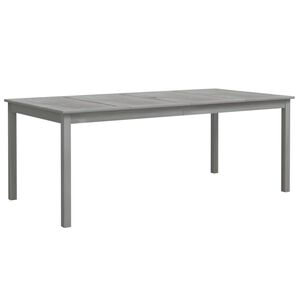 vidaXL Mesa de jard&iacute;n madera maciza de acacia gris 200x100x75 cm