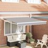vidaXL Toldo Manual Gris claro 3 x 2,5 m Poliester y metal
