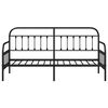 vidaXL Estructura de cama de d&iacute;a con cabecera Negro 75 x 190 cm Acero