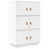 vidaXL Aparador de madera maciza de pino blanco 67x40x108,5 cm