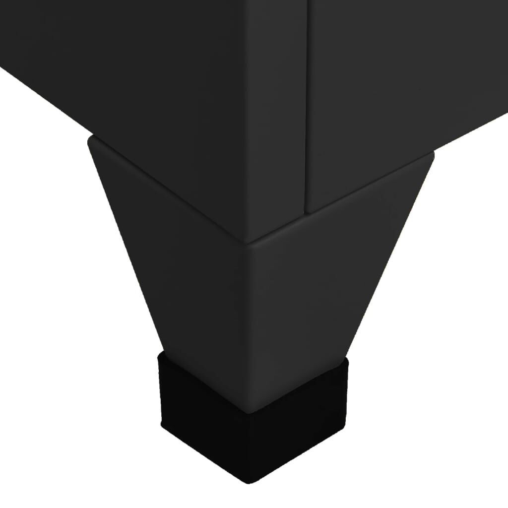vidaXL Taquilla de Acero Negro 38x40x180 cm 