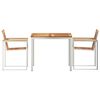 vidaXL Conjunto de Comedor de Jard&iacute;n 3 pcs Madera de teca maciza